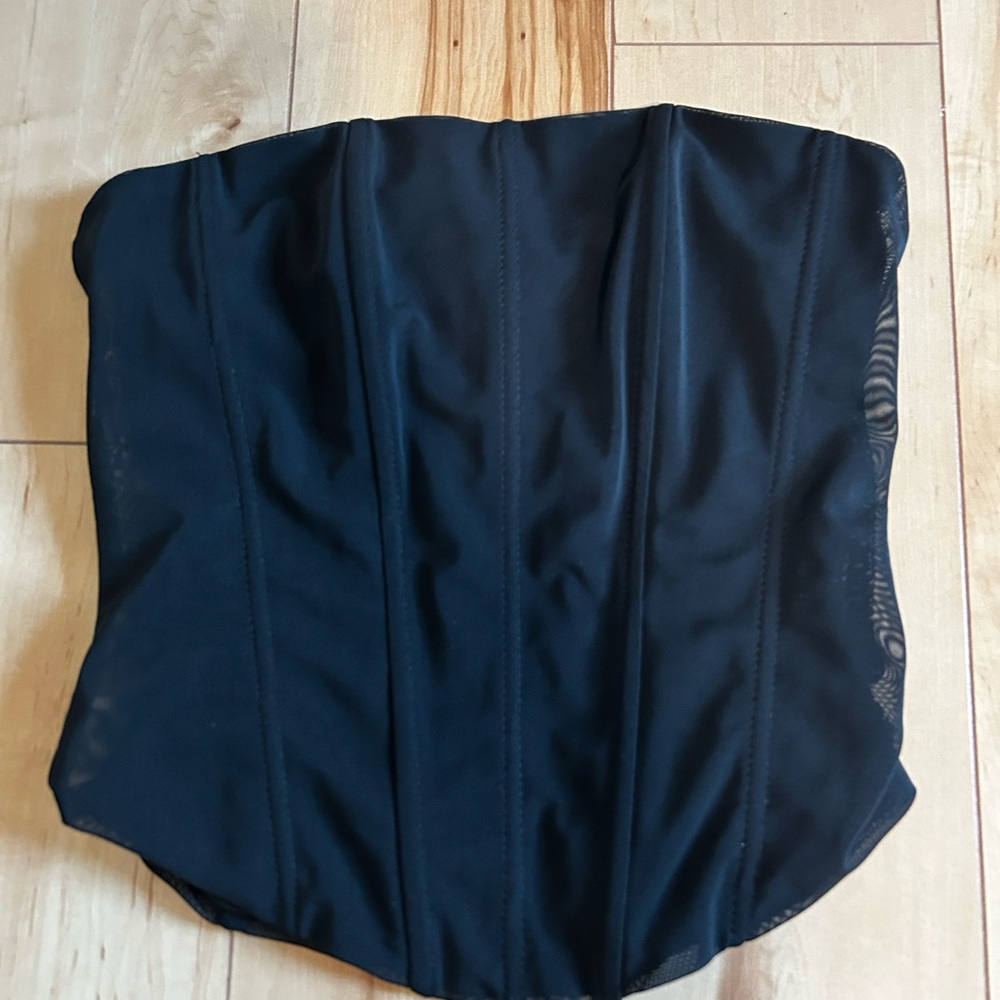 Amazon Black Corset-Style Tank Top